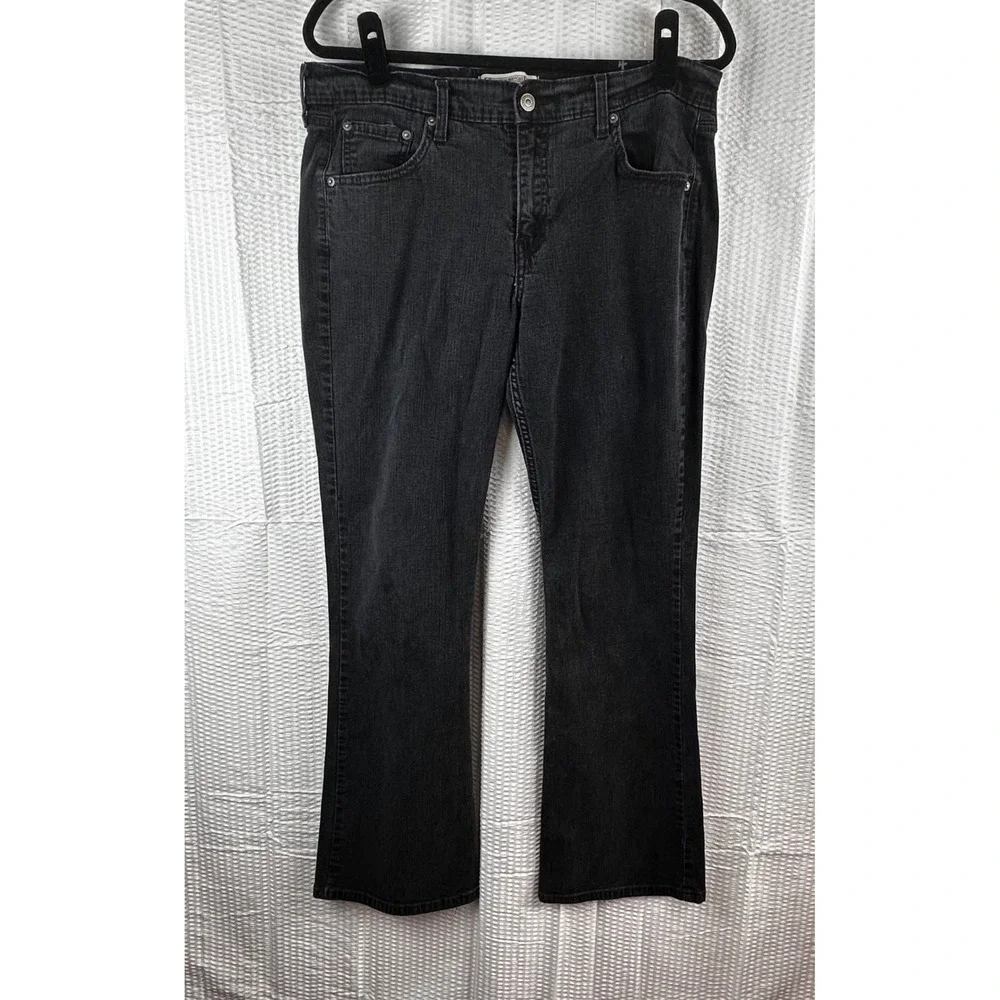 Levi Strauss Signature Stretch Bootcut Jeans‎ Missies Size 14 Medium Black